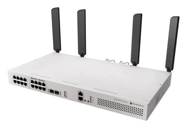 MikroTik CRS418-8P-8G-2S+5axQ2axQ-RM -kytkin, 17 Gigabit Ethernet -porttia, 2 x 10G SFP+ -porttia