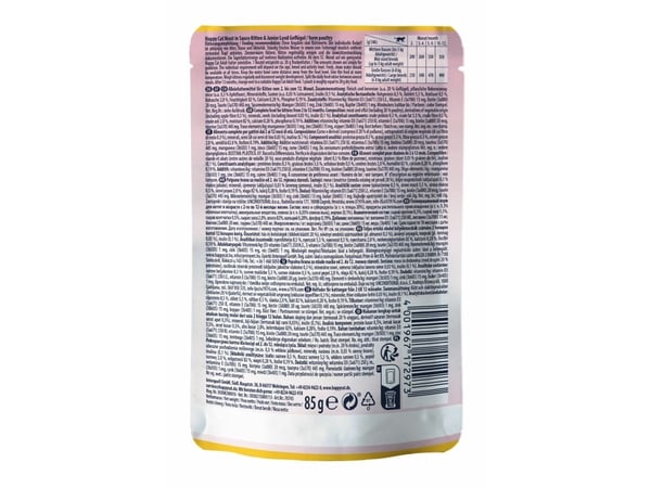 Ungt kjøtt i saus Kitten &amp; Junior Land Geflugel, karma mokra, dla kociąt, drób, saszetka, 85 g