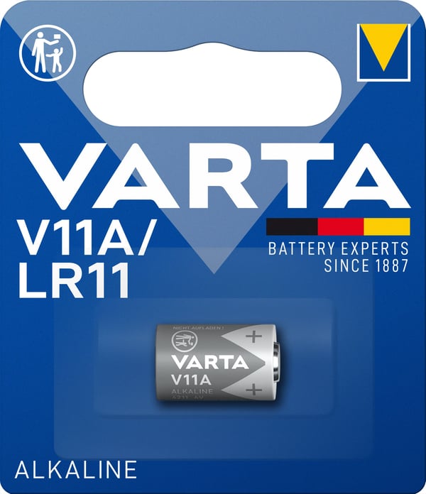 Varta V11A, Kertakäyttöinen akku, Alkali, 6 V, 1 kpl, 38 mAh, Sininen, Hopea