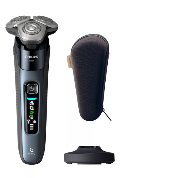 Philips Series i9000 i9000 X9001/10 Wet & Dry -sähköparranajokone, jossa SkinIQ, Parranajokone kääntyvällä päällä, Sininen, Triple-Action Lift & Cu...