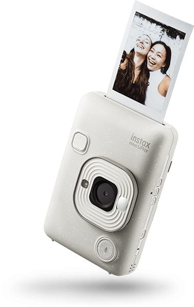 Fujifilm Instax Mini LiPlay - Digitalkamera - kompakt med omedelbar fotoskrivare - Bluetooth - dimvit