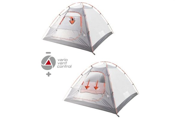 High Peak TESSIN 5.0 CLIMATE PROTECTION 80, Camping, Hard ramme, Kuppel/Igloo telt, 5 person(er), 7,5 kg, Svart, Blå, Grå