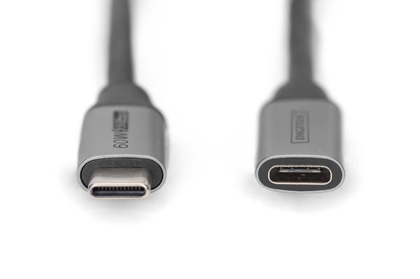DIGITUS - USB-förlängningskabel - USB-C (hane) till USB-C (hona) - USB 3.1 - 1 m - stöd för 4K - svart