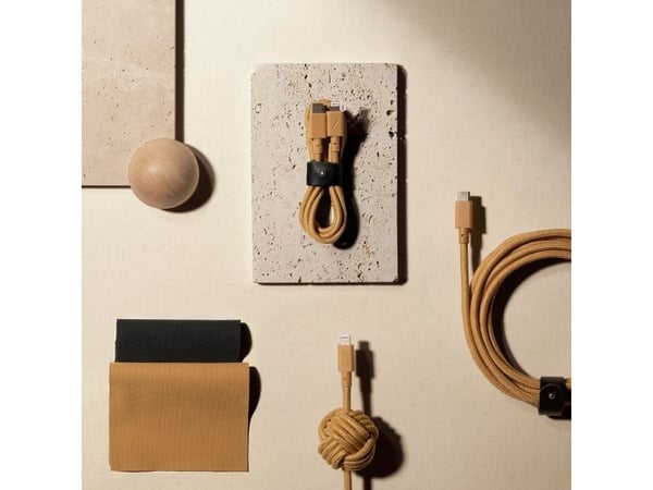 Native Union Belt Cable, 3 m, Lightning, USB C, Hankjønn, Hankjønn, Gult