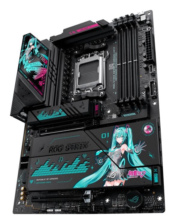 ASUS ROG STRIX X870E-H GAMING WIFI7-emolevy AM5 DDR5, Hatsune Miku Edition