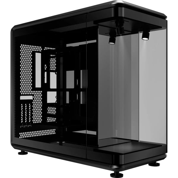 Cooler Master MasterFrame 360 Panorama - Mid tower - ATX - sidepanel med vindu (herdet glass) (ATX) - svart - USB/lyd