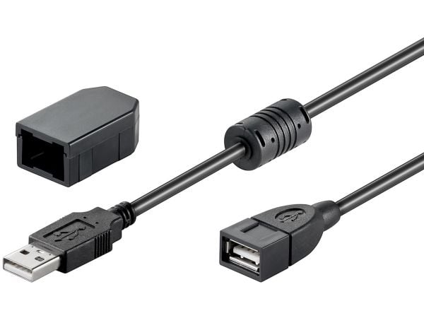 Goobay 93284, 2 m, USB A, USB A, USB 2.0, Hane/Hona, Svart