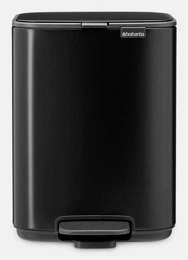 Brabantia Bo, 4 L, Suorakulmainen, Terästä, musta, Muovi, Poljin