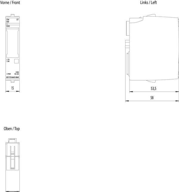 Siemens 6ES7137-6AA01-2BA0, IP20, 19.2-28.8 V, 73 mm, 40 g, 75 mm, 60 mm
