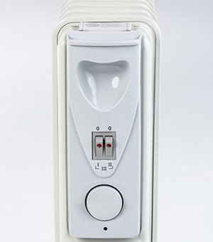Ravanson OH-09, Olje-elektrisk romvarmer, Olje, Innendørs, Gulv, Grå, Knapper, Rotasjon
