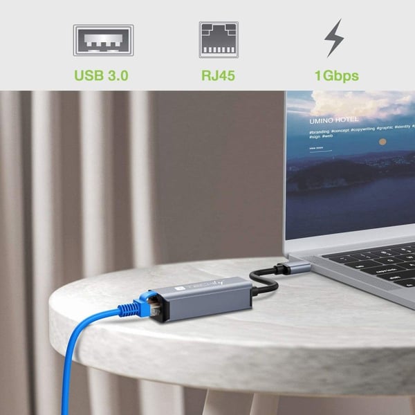 Techly IDATA USB-ETGIGA-AA, trådbunden, USB 3.2 Gen 1 (3.1 Gen 1) Typ-A, 10,100,1000 Mbit/s, svart, silver, aluminium, USB