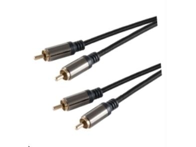 shiverpeaks BS20-41025, 2 x RCA, Hankjønn, 2 x RCA, Hankjønn, 1 m, Sort