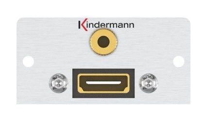 Kindermann 7444000589, HDMI + 3,5 mm, 1 moduuli(t), Alumiini, Alumiini, 5,2 cm
