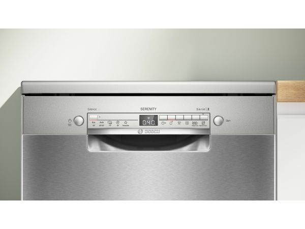 Bosch Serie 2 SMS2HTI02E, Fristående, Full storlek (60 cm), Rostfritt stål, Knappar, 1,75 m, 1,65 m