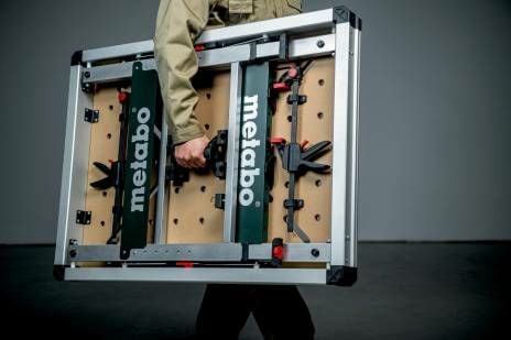 Metabo MWB 100, Beige, Metallic, Tre, rektangulær form, 4 ben, H-ben, 710 mm