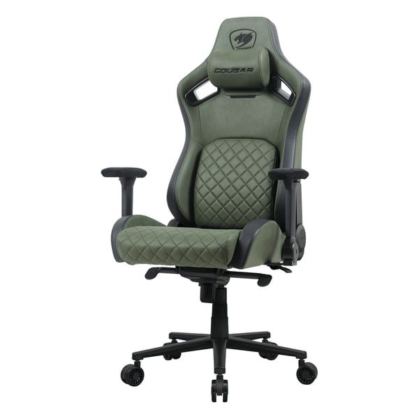 COUGAR DEFENSOR S ARMY GREEN F, Universal gamingstol, 150 kg, Polstret sete, Polstret ryggstøtte, Svart, Svart