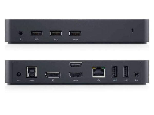 Dell D3100 - Dockningsstation - USB - 2 x HDMI, DP - 1GbE - Danmark - för Inspiron 13 73XX, 14 34XX, 14 5447, 15, 15 35XX, 15 55XX, 15 7548, 17 57X...