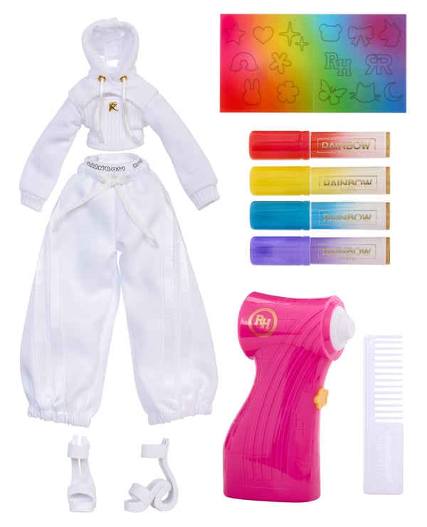 Rainbow High Air Brush & Create Fashion Dolls -Green Eyes, Motedukke, Jente, 4 år, Gutt/Jente, 280 mm, Flerfarget