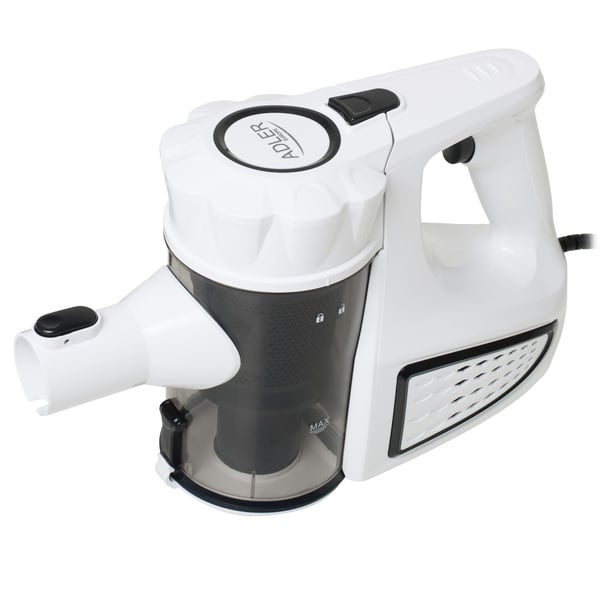 Adler AD 7036W, 2-i-1 stavstøvsuger, Uten pose, Svart, Hvit, 1,5 l, Tørr, EPA