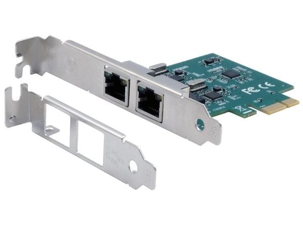 EXSYS EX-60102, Intern, Kabel, PCI Express, Ethernet, 1000 Mbit/s, Grön, Grå
