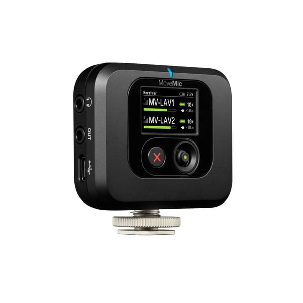 Shure MoveMic Receiver - Trådløs lydmottaker for trådløs mikrofon - svart
