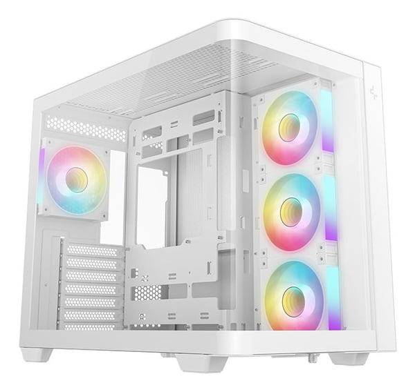DeepCool CG530U 4F WH datorchassi ATX böjt härdat glas, vit