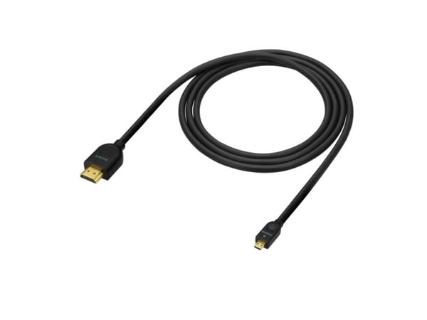 Sony DLC-HEU15 - HDMI-kaapeli Ethernet - 19-pinninen micro HDMI Type D han til HDMI han - 1,5 m - Cyber-shot DSC-RX10, RX100; Handycam FDR-AX45, AX...