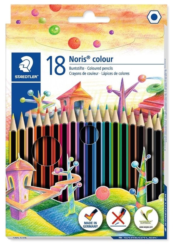 STAEDTLER Noris colour 185 - Färgpenna - blandade färger (paket om 18)