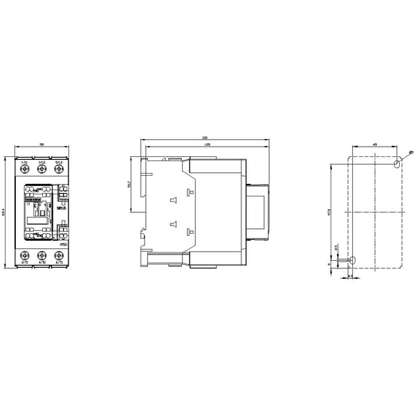 Siemens 3RT2037-3AC20 kontaktor 3 x bryter 690 V/AC, 1 stk