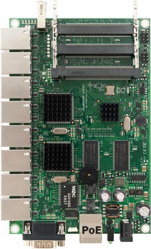 Mikrotik RB493G, Sisäinen, Mini PCI, Ethernet, Vihreä