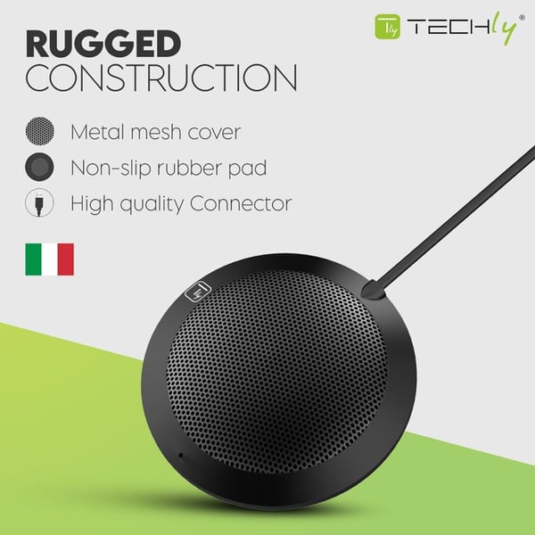 Techly ICC SH-21, Konferensmikrofon, -40 dB, 100 - 16000 hz, 60 dB, 110 dB, Rundtagande
