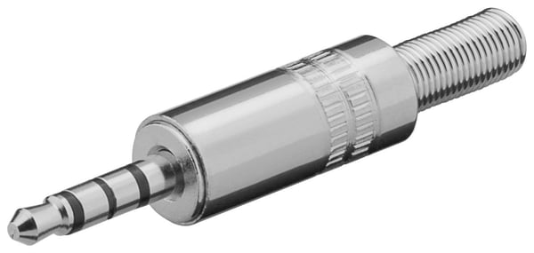 Goobay 27693, 3.5 mm, Sølv, Hankjønn, Rett, Metall, RoHS