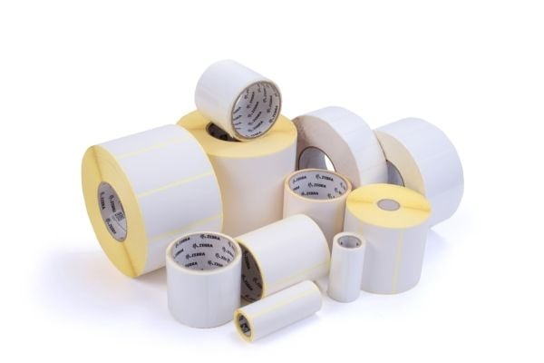 Zebra Label, Paper, 104x30mm; Thermal Transfer, Z-PERFORM 1000T, Uncoated, Permanent Adhesive, 25mm Core - (12 ruller)