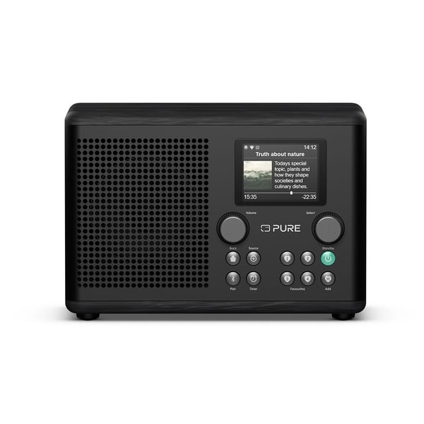 PURE Classic H4i internetradio DAB+ FM Bluetooth, kaffesvart/ask