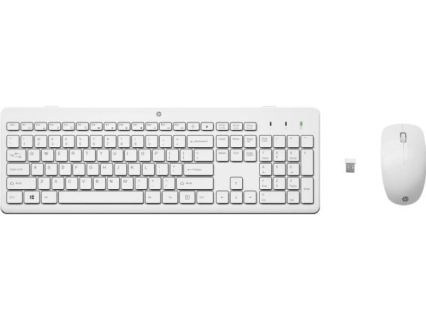 HP 230 - Tastatur- og mussett - trådløs - 2.4 GHz - Pan Nordic - hvit - for HP 24; Laptop 14, 14s, 15, 15s, 17; Pavilion 24, 27; Pavilion Laptop 13...
