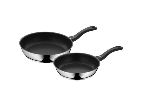 WMF 0733026299, Musta, Ruostumaton teräs, Ruostumaton teräs, Muovi, 24 cm, 28 cm, 2 kpl
