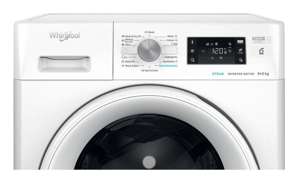 Whirlpool FFWDB 964489 WV EE kuivaava pesukone 6 kg, valkoinen