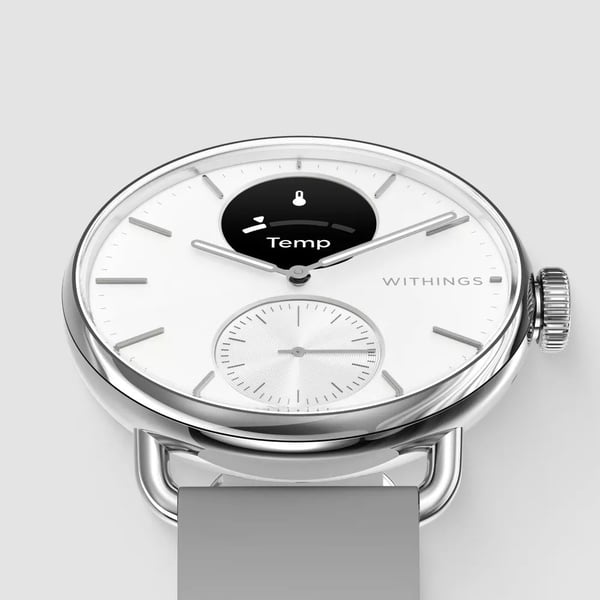 Withings ScanWatch 2 hybrid smartklokke 38 mm, perlehvit