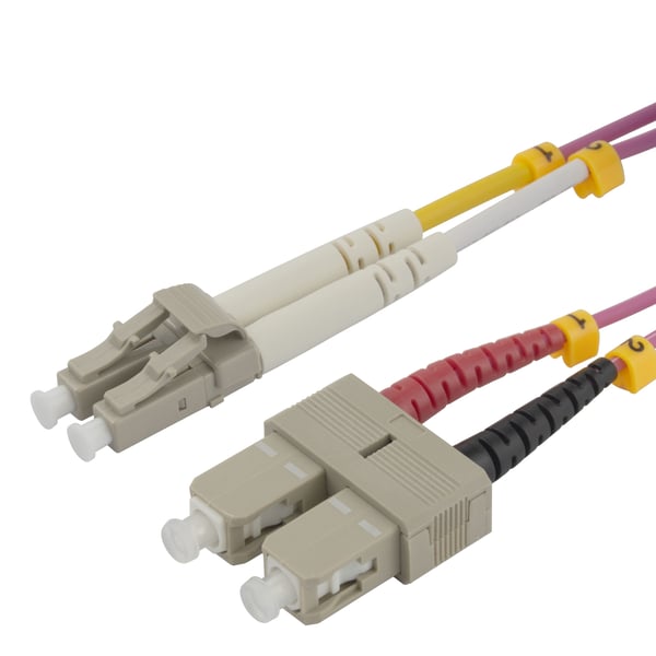 Deltaco LCSC-4-OM4, 4 m, OM4, 2x LC, 2x SC