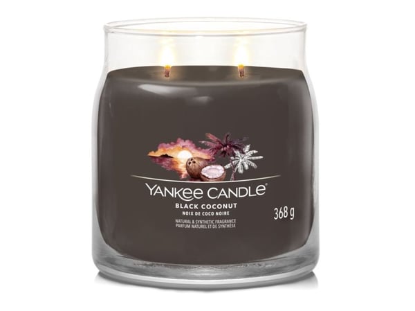 Yankee Candle Black Coconut, Cylinder, Svart, Kokos, Trä, 50 h, 1 styck