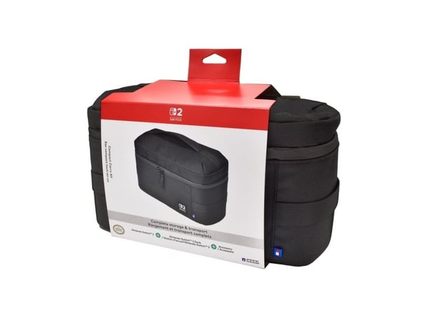 Hori Compact Carry All, Reiseveske, Nintendo, Svart, Nintendo Switch, Nintendo Switch 2, Nintendo Switch OLED, Glidelås, 150 mm