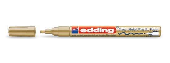 Edding 751, Kulta, Kulta, Valkoinen, 1 mm, 2 mm, 10 kpl