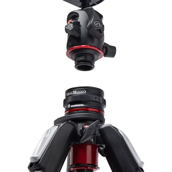 Manfrotto MK055CXPRO4BHQR, 3 jalkoja, musta, Punainen, 185 cm, 2,94 kg