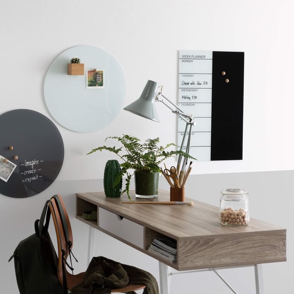 Magnetisk NAGA ugetavle i glas 40x60 cm - svensk tekst