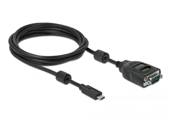Delock - Seriell adapter - USB-C - RS-232 x 1 - svart