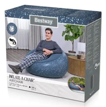 Bestway 75154, tummansininen, Vinyyli, Velour, 100 kg, 1220 mm, 1220 mm