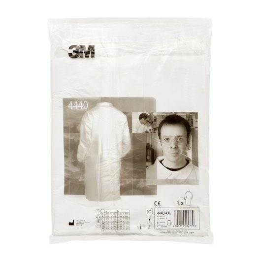 3M 4440, Valkoinen, L, Aikuinen, Unisex, Lahkeeton, Vetoketju