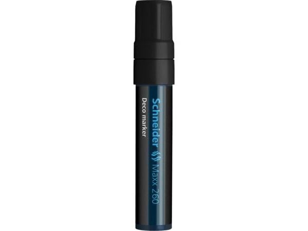 Schneider Maxx 260 - Markering - icke-permanent - för glas, kartong - svart - vattenbaserat vätskekalk - 5-15 mm