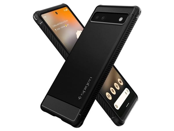 Spigen Rugged Armor, Suojus, Google, Pixel 6a, 15,6 cm (6.13"), Musta