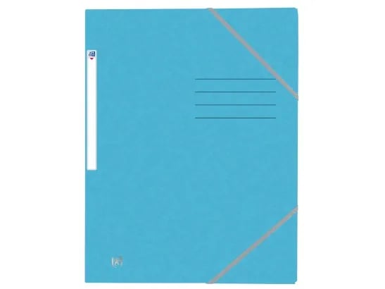 Elastikmappe Oxford Top File+, 3-klap, A4, ass. farver - (10 stk.)